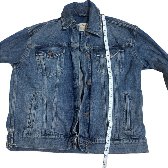 We The Free Dark and Light Blue Denim Jacket - Picture 2 of 7